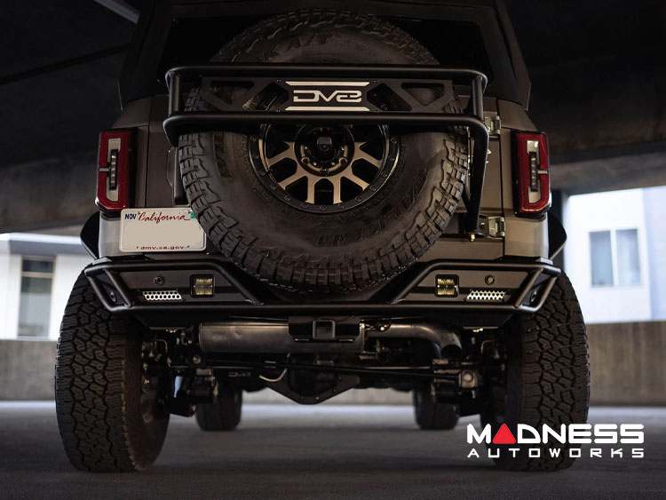 Ford Bronco Rear License Plate Relocation Bracket - Factory Tire Carrier - DV8